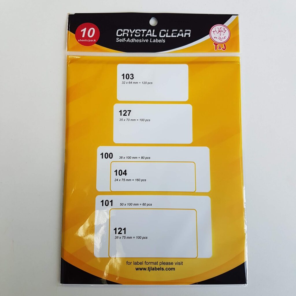 Crystal Clear Labels — TJ Labels